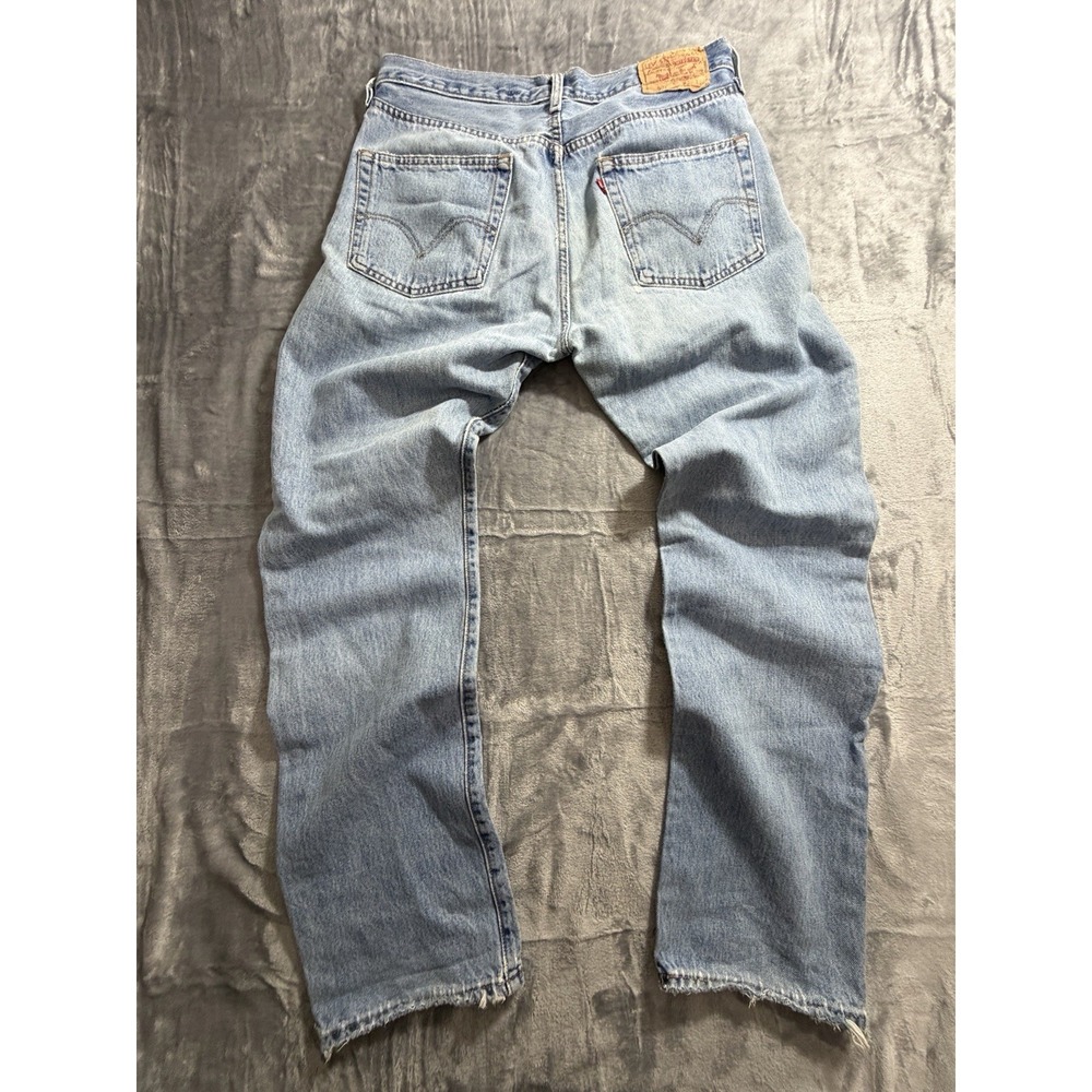 Vintage Levi 501 Button Fly Jeans Men's 34/34 True Fit Stonewash Regular Fit - Picture 2 of 12